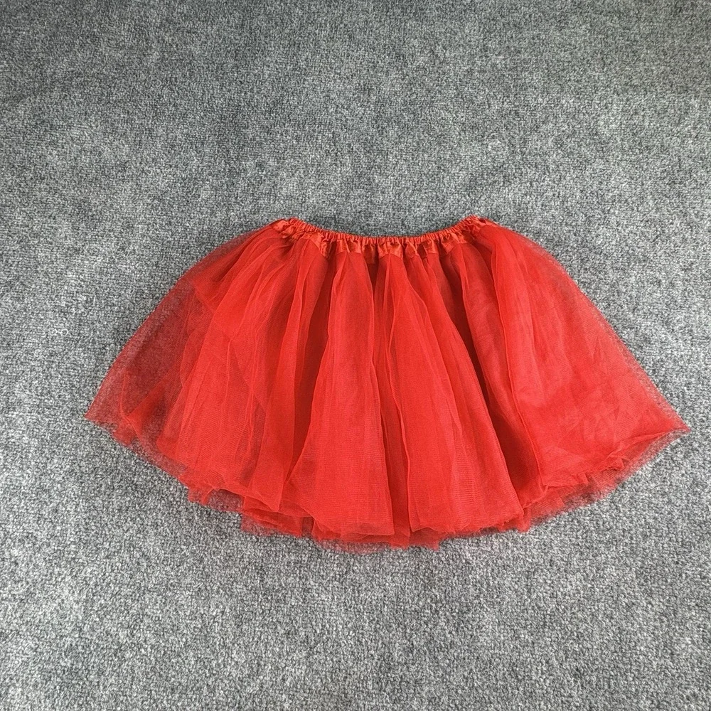 Dancina Tutu Skirt Girls 8-13 Red Tulle Ballet Dance Costume Halloween